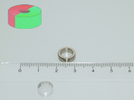 10x3/7 mm N45 NEODYM m�gnes gy�r� diametral!