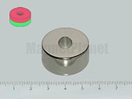 30x10/6 mm N38 NEODYM m�gnes gy�r�
