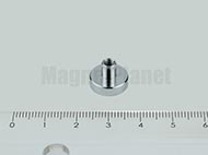 POT-B 13x4 mm NEODYM r�gz�t� m�gnes menetes h�vellyel