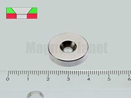 25x4/4,5 mm N38 NEODYM m�gnes gy�r� s�llyeszt�ssel (D�l)